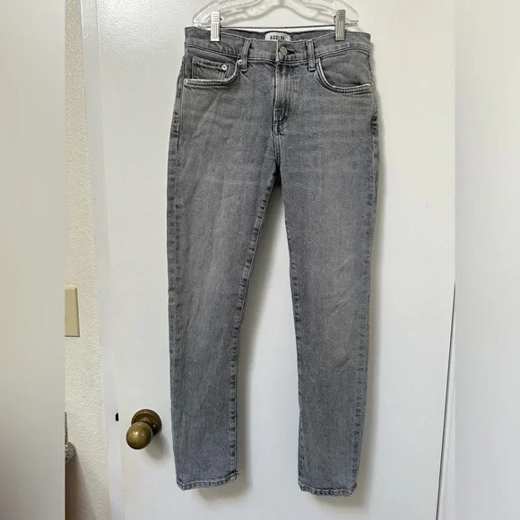 AGOLDE Toni Mid Rise Straight Leg Ankle Gray Denim Jeans EUC - Picture 2 of 10